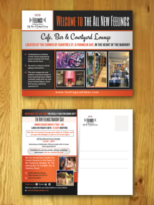 Flyer Design by innovative earth for The New Feelings Marigny Cafe, Bar & Courtyard Lounge | Design: #13034548
