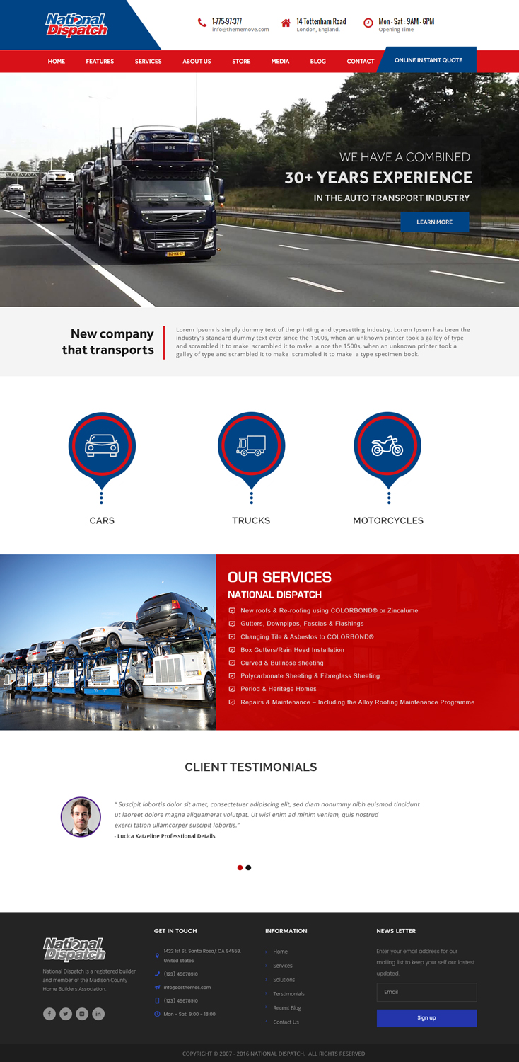 Web Design by Xclusive Designers for National Dispatch LLC | Design #12859169