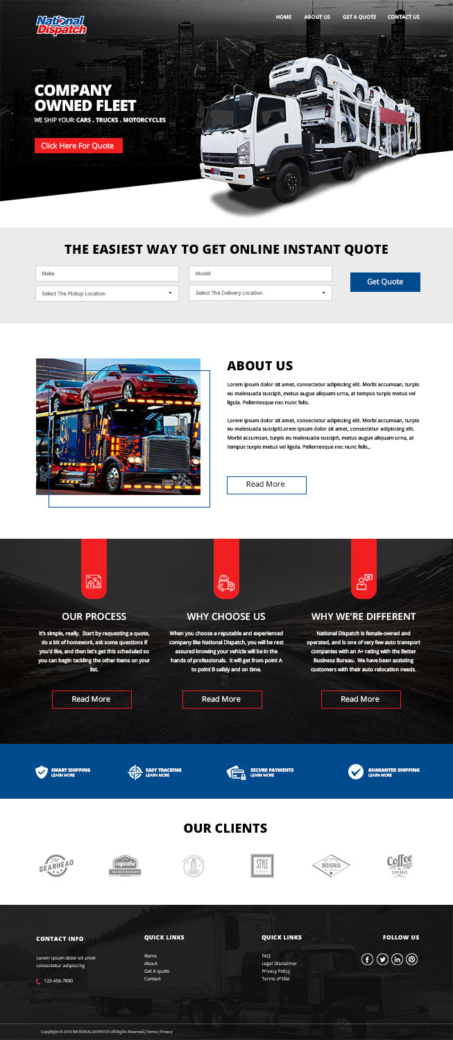 Web Design by Vortex Global for National Dispatch LLC | Design #12856194