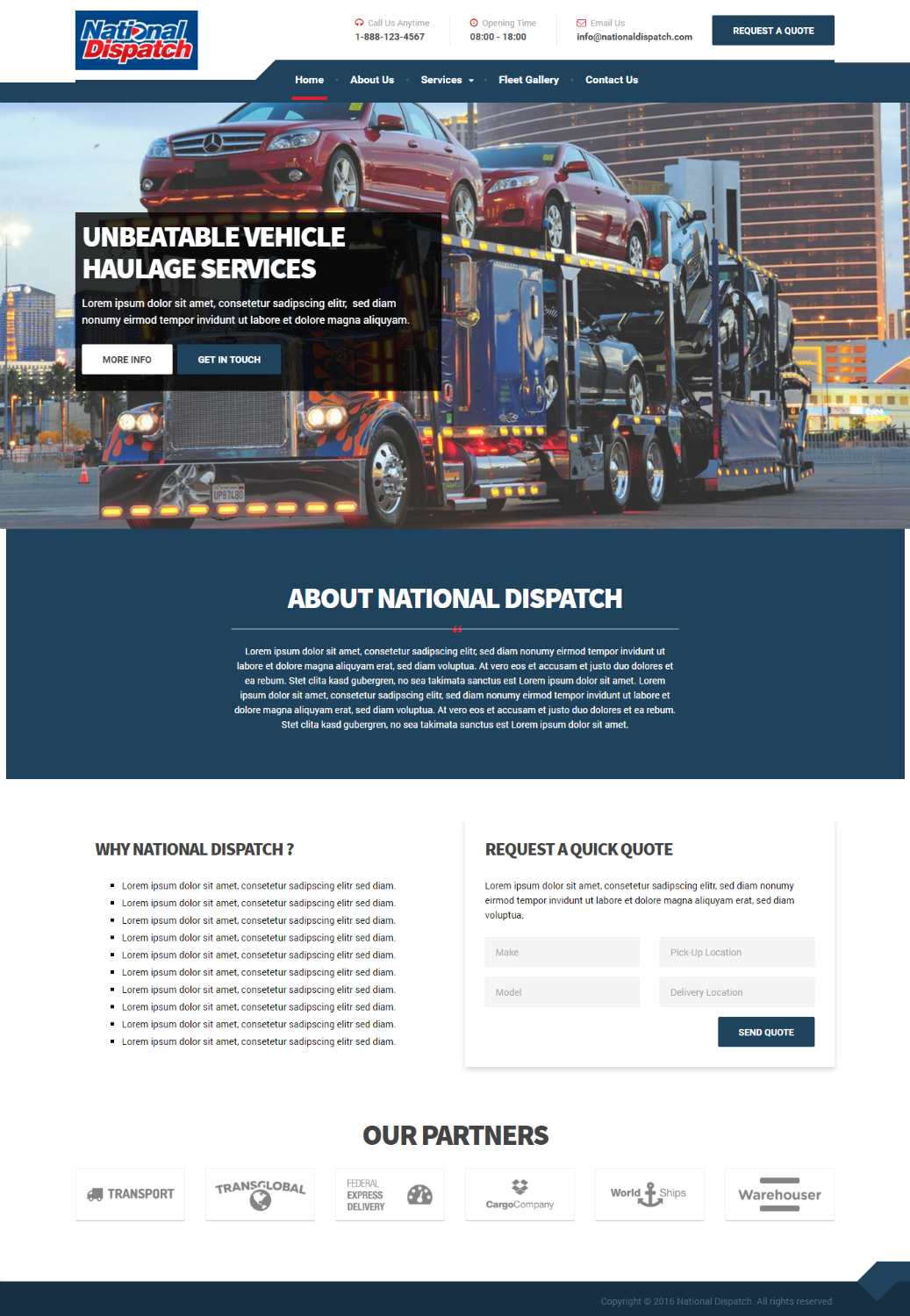Web Design by valemic for National Dispatch LLC | Design #12798981