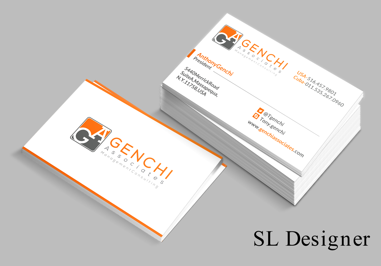 Diseño de Tarjeta de Presentación por SL Designer para Genchi Associates | Diseño #12772234