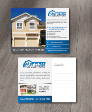 Real Estate Investment Company needs postcard design  | Postcard Design by alex989