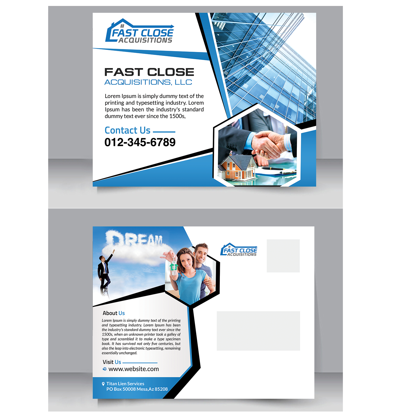 Postcard Design by creative.bugs for Fast Close Acquisitions, LLC | Design #12777203