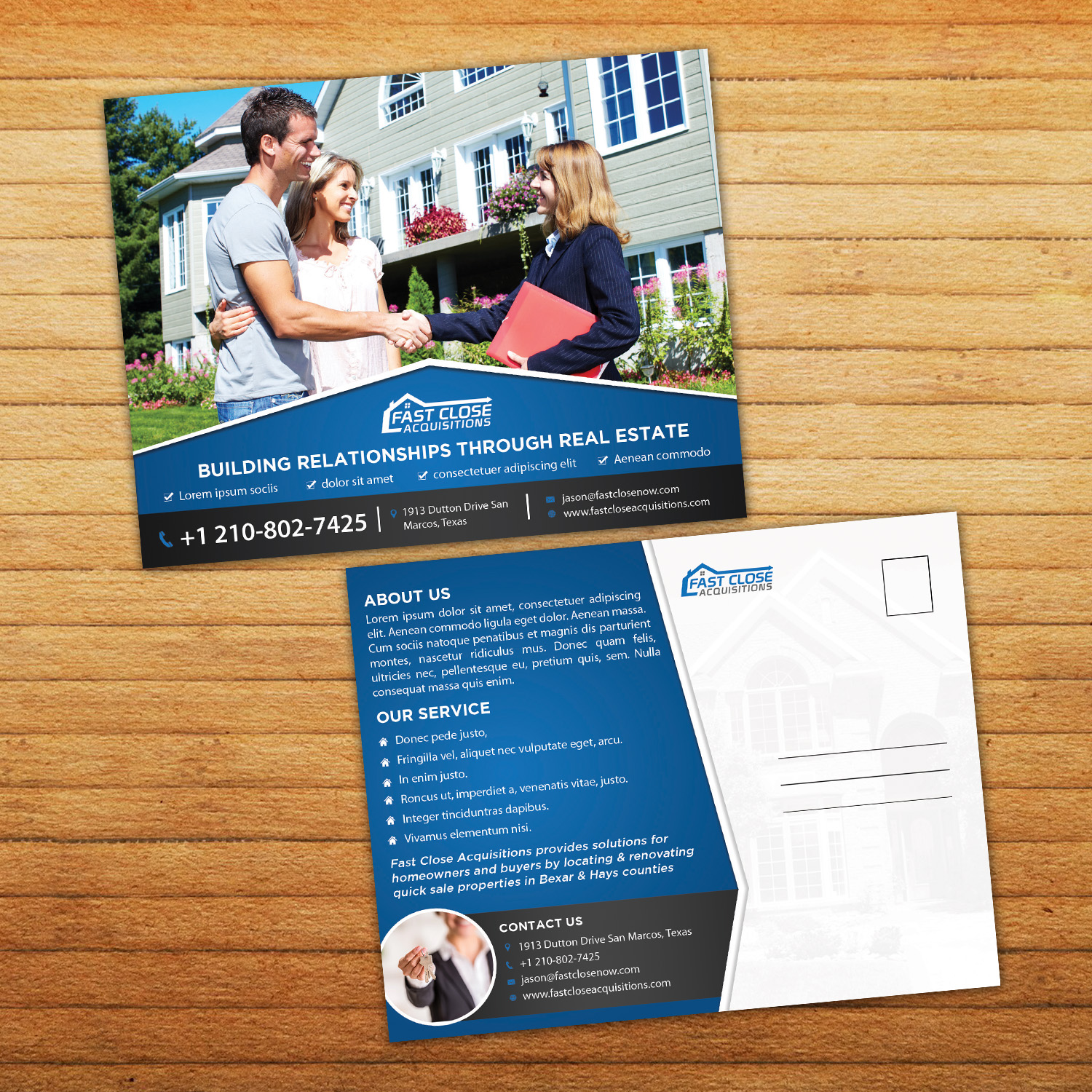 Postcard Design by aspiremedia for Fast Close Acquisitions, LLC | Design #12780294