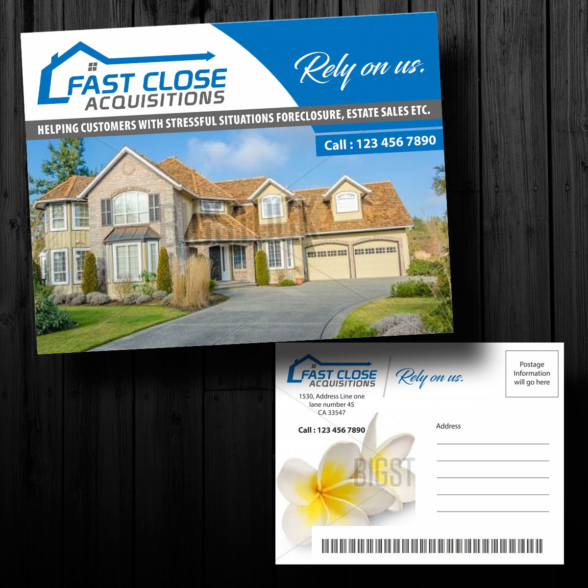 Postcard Design by visualkota for Fast Close Acquisitions, LLC | Design #12792979