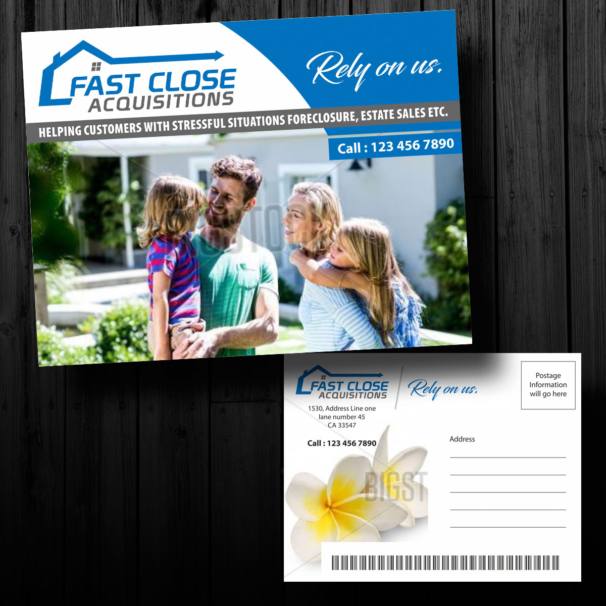 Postcard Design by visualkota for Fast Close Acquisitions, LLC | Design #12792982