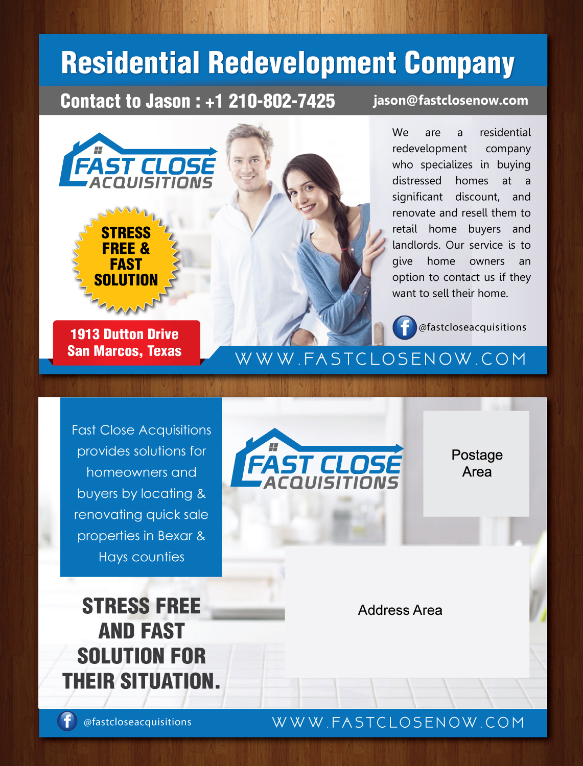 Diseño de Postal por meet007 para Fast Close Acquisitions, LLC | Diseño #12795966