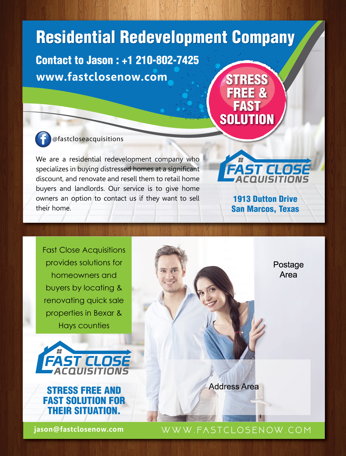 Diseño de Postal por meet007 para Fast Close Acquisitions, LLC | Diseño #12797629