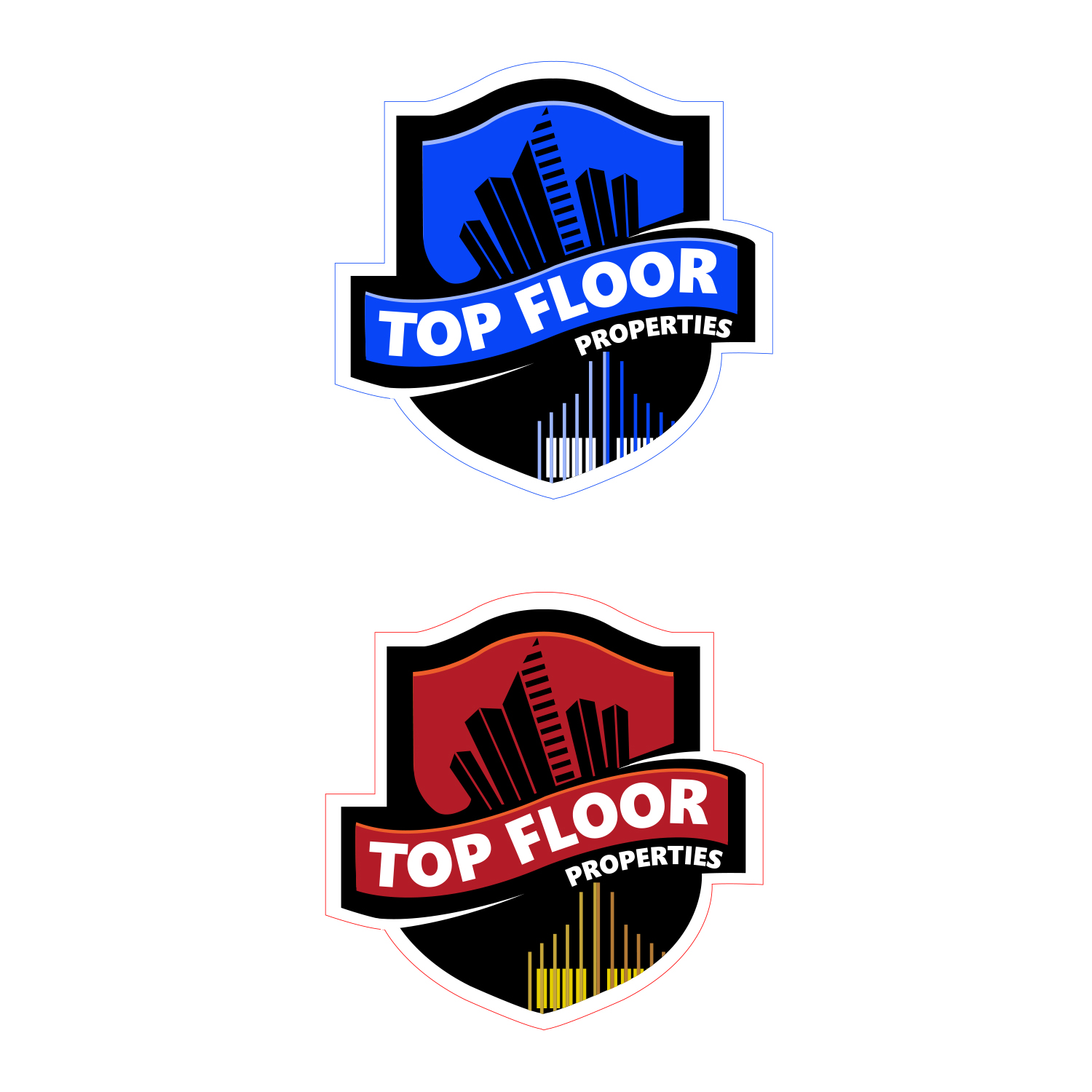Elegant Serious Floor Logo Design For Top Floor Properties By