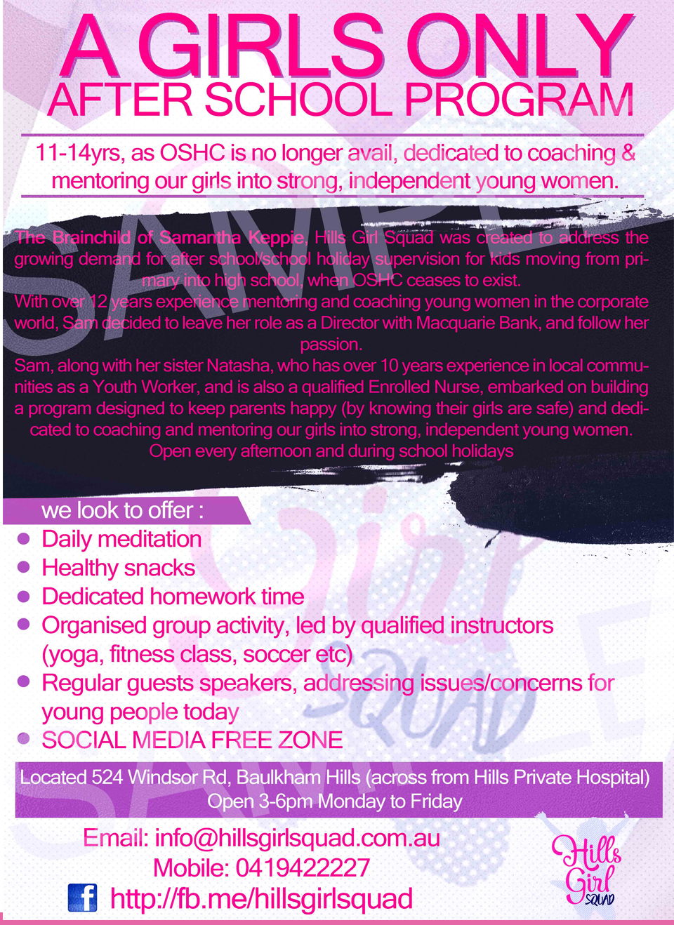 Flyer-Design von indeesha für Hills Girl Squad | Design #12818530