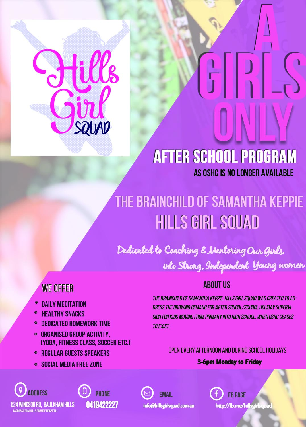 Design de Flyer par Kowzi pour Hills Girl Squad | Design #12831283