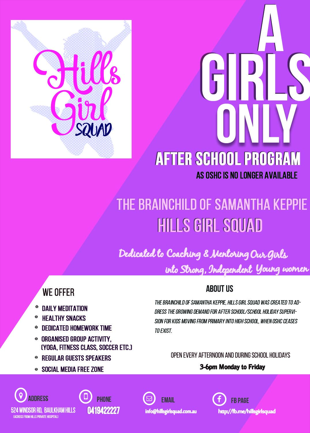 Flyer-Design von Kowzi für Hills Girl Squad | Design #12831882