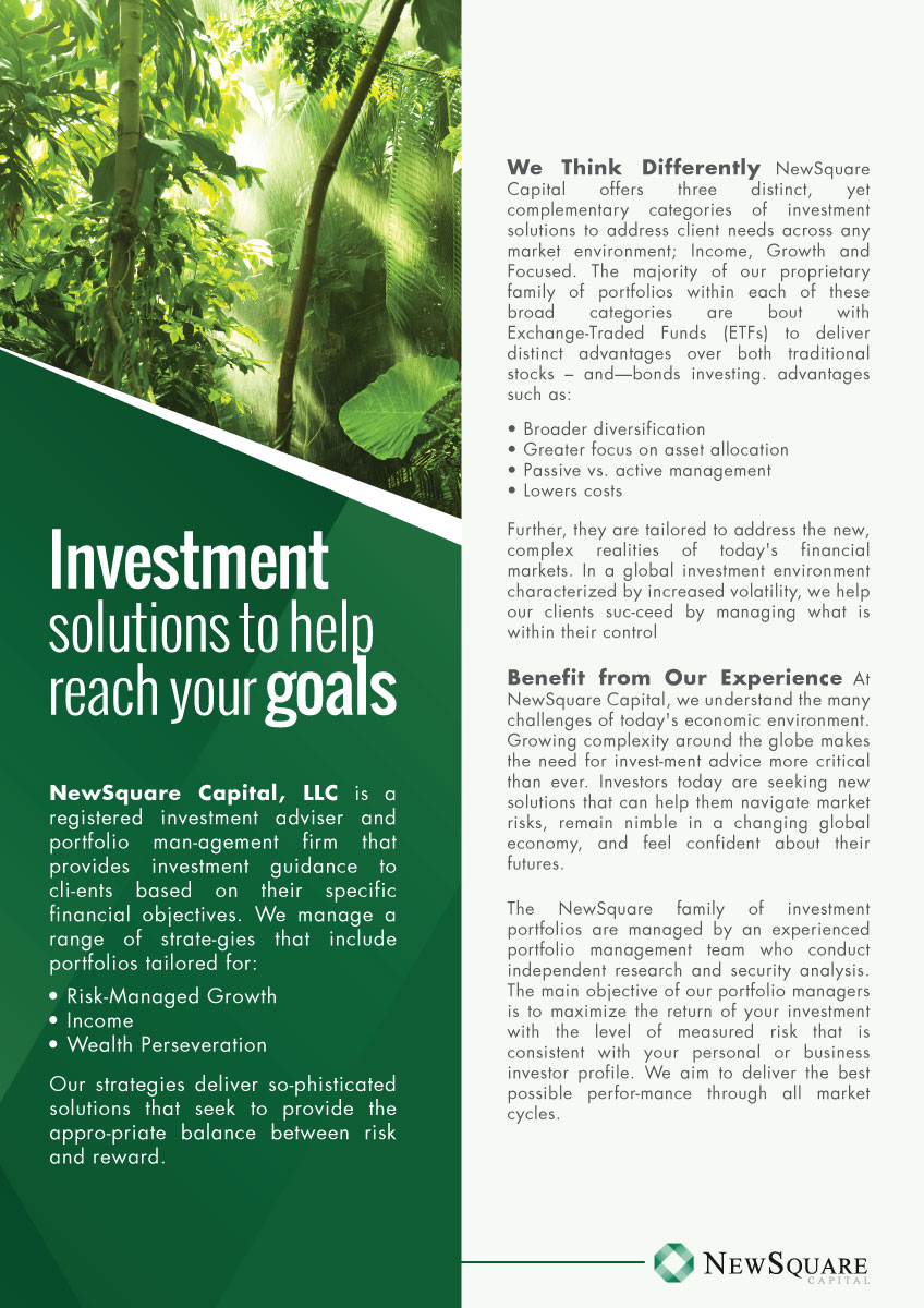 Diseño de Brochure por Impressive Sol para NewSquare Capital LLC | Diseño #12796430