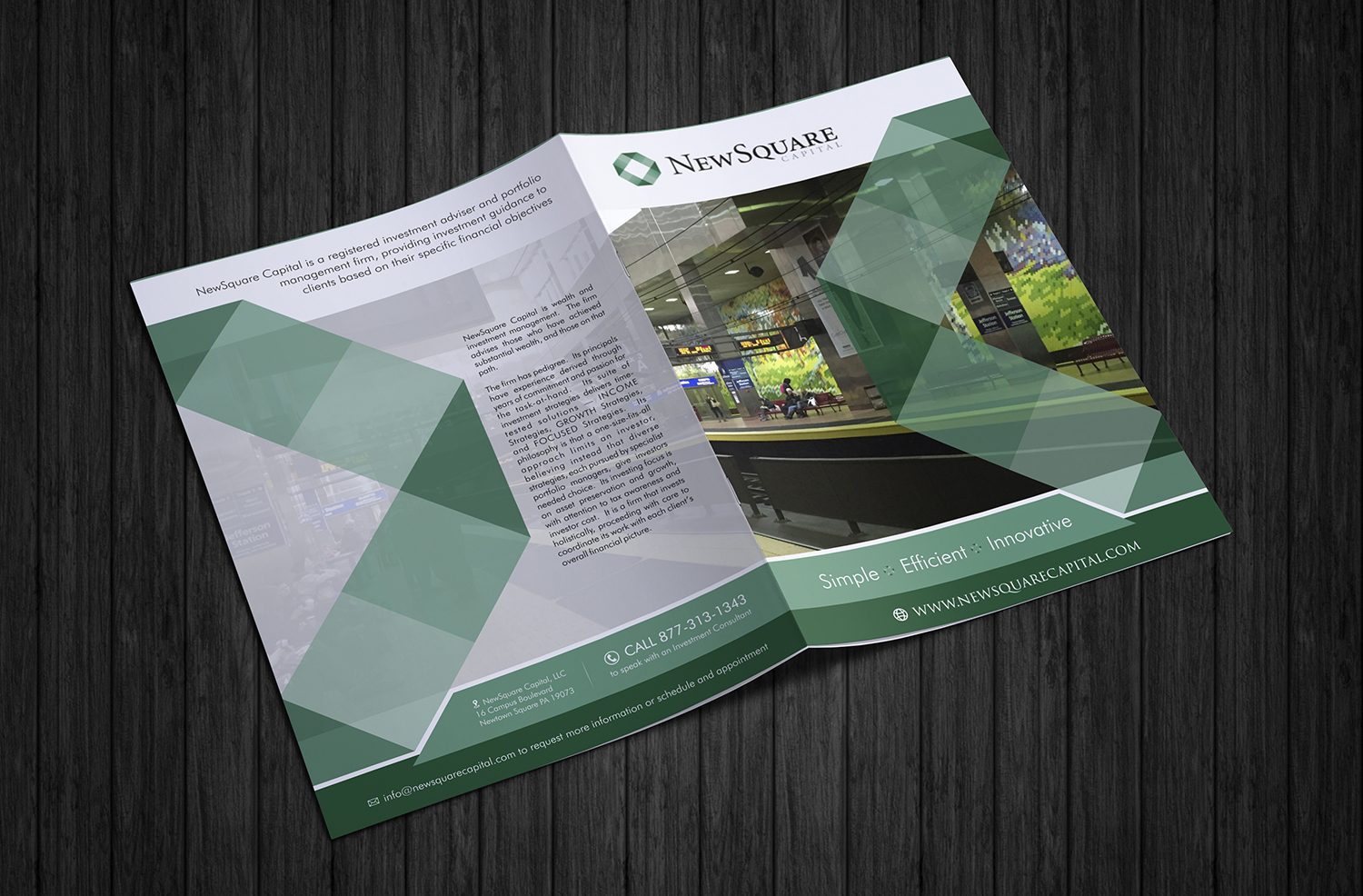 Diseño de Brochure por ecorokerz para NewSquare Capital LLC | Diseño #12785093