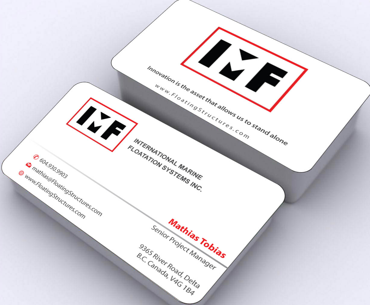 Business Card Design by Sbss for International Marine Floatation Systems, Inc. | Design #2459059