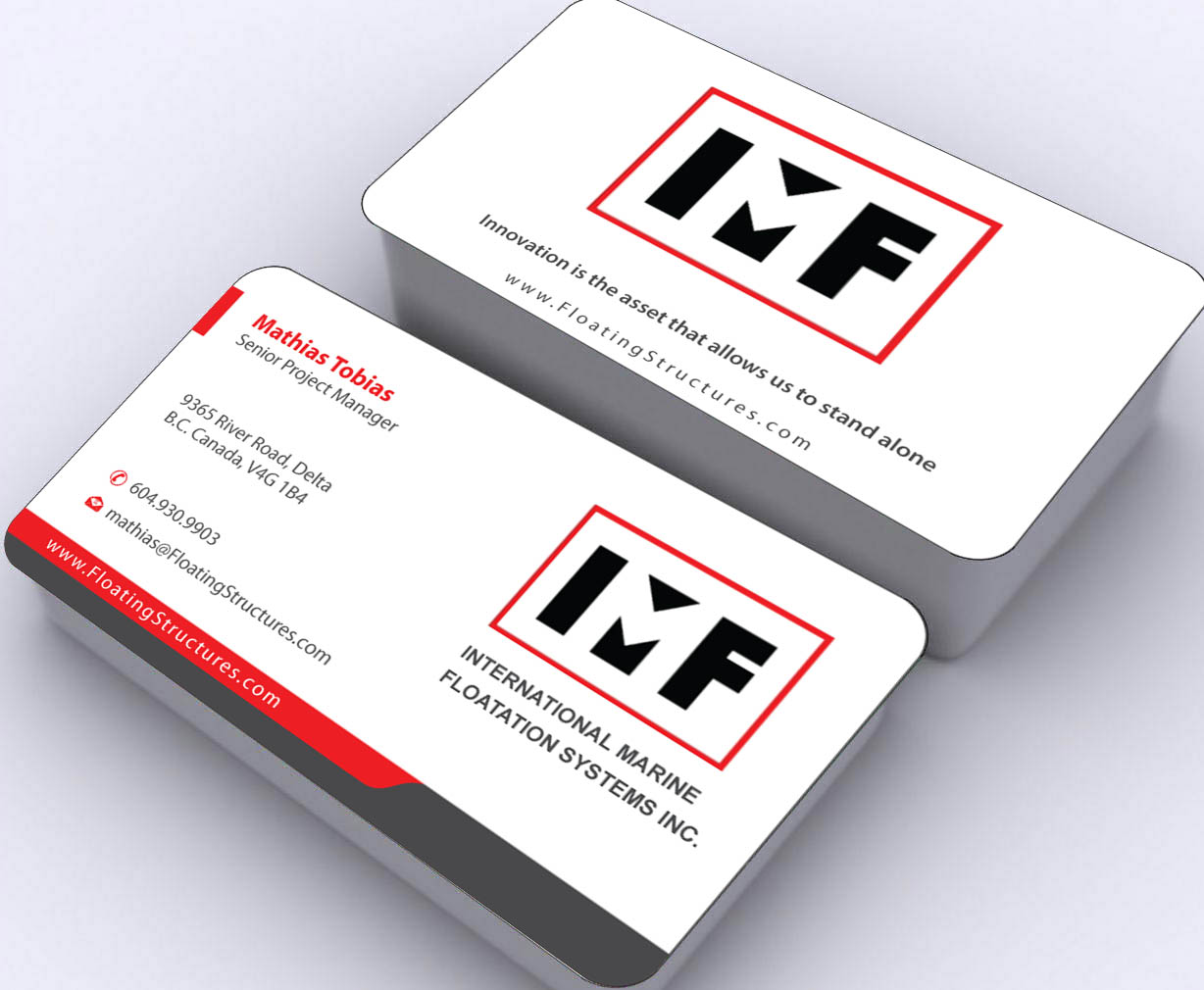 Business Card Design by Sbss for International Marine Floatation Systems, Inc. | Design #2459075