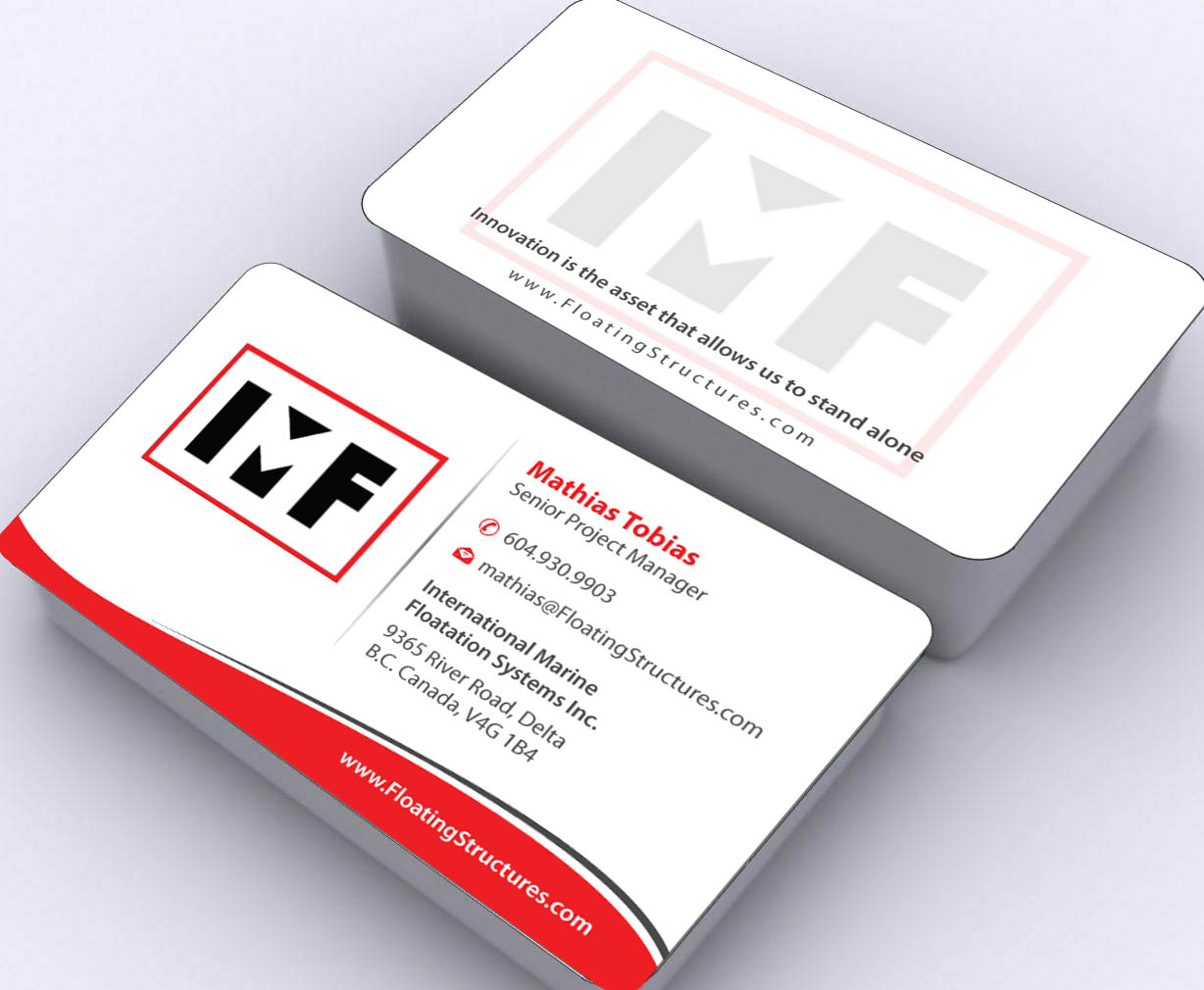 Business Card Design by Sbss for International Marine Floatation Systems, Inc. | Design #2459077