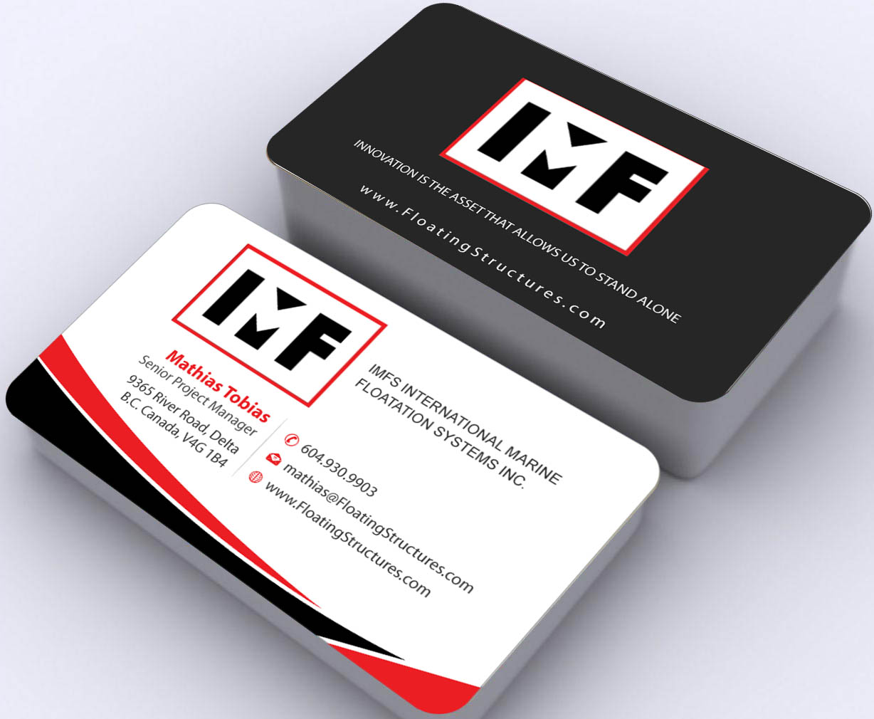 Business Card Design by Sbss for International Marine Floatation Systems, Inc. | Design #2459223