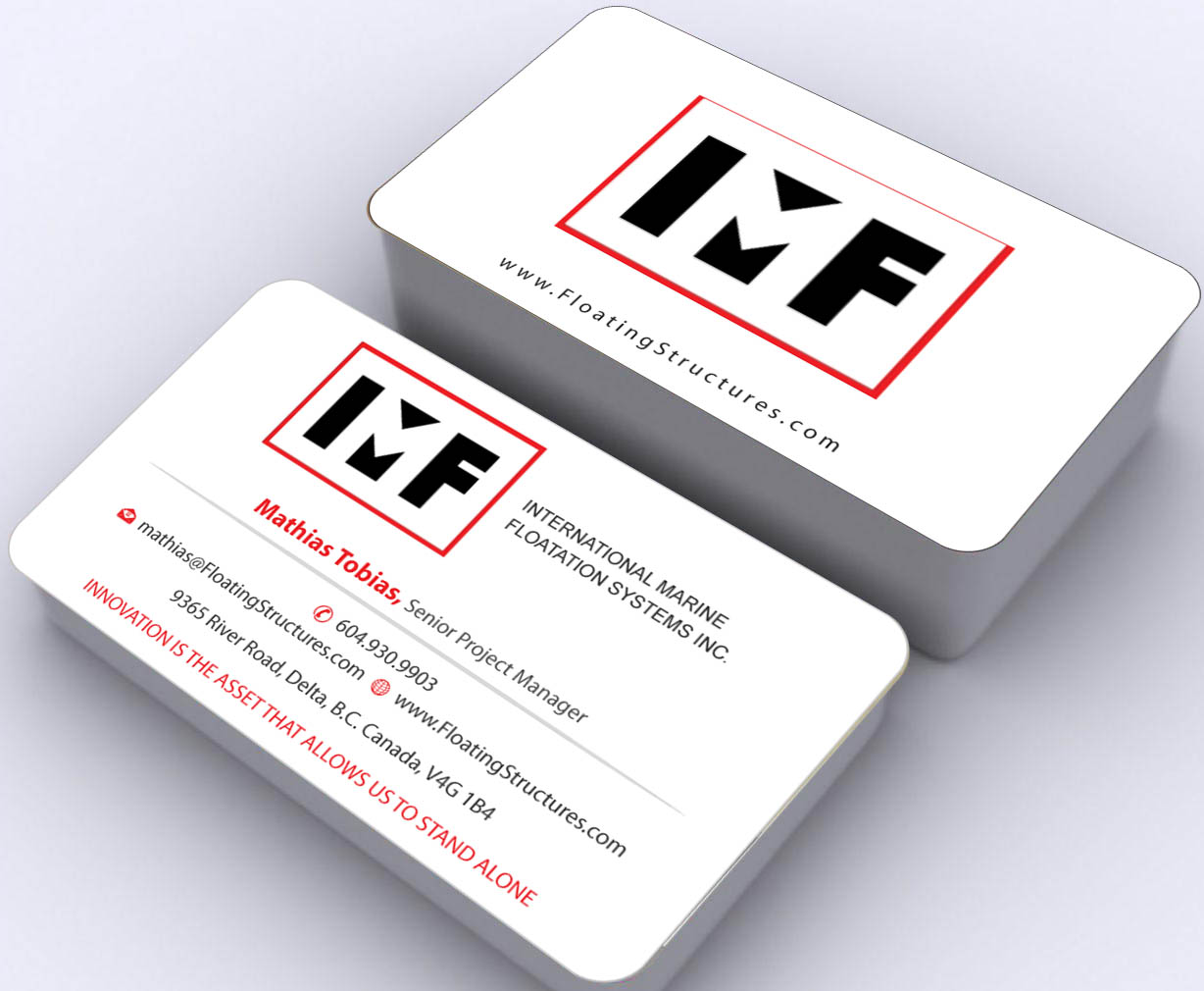 Business Card Design by Sbss for International Marine Floatation Systems, Inc. | Design #2459226