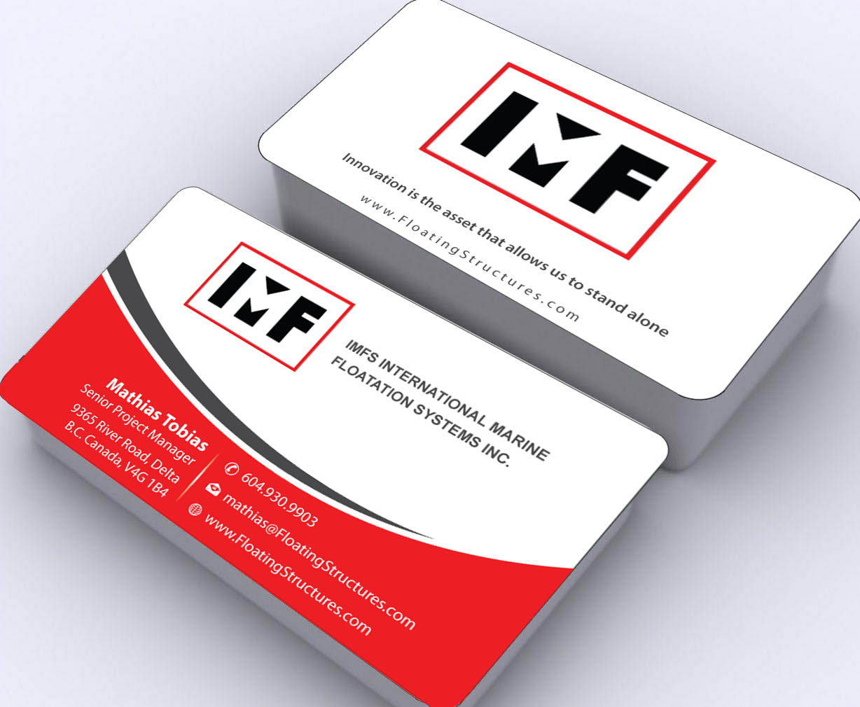 Visitenkarten-Design von Sbss für International Marine Floatation Systems, Inc. | Design #2468655