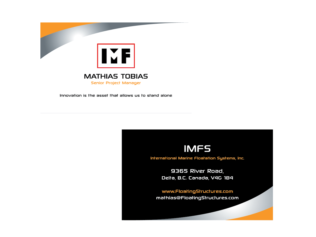 Business Card Design by Preethu for International Marine Floatation Systems, Inc. | Design #2455155