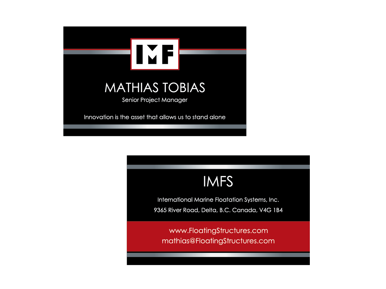Business Card Design by Preethu for International Marine Floatation Systems, Inc. | Design #2455157