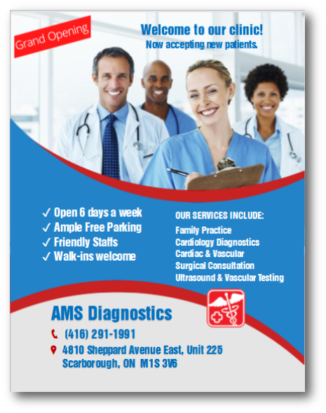 Flyer Design by citygirl17 for AMS DIAGNOSTICS | Design #12819209