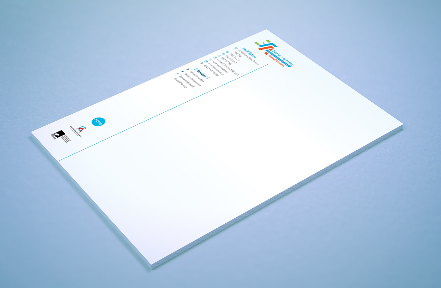 Diseño de Papelería por Petter Goms para Robson Accounting  | Diseño #12784512
