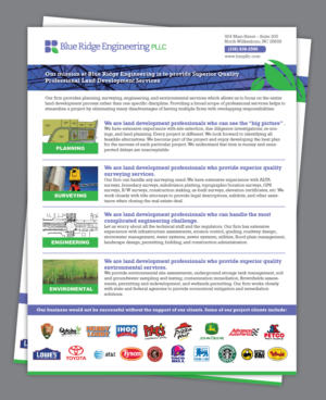 Engineering Land Development Company Needs Flyer Brochure for Prospective Professional Clients | Diseño de Brochure por Achiver