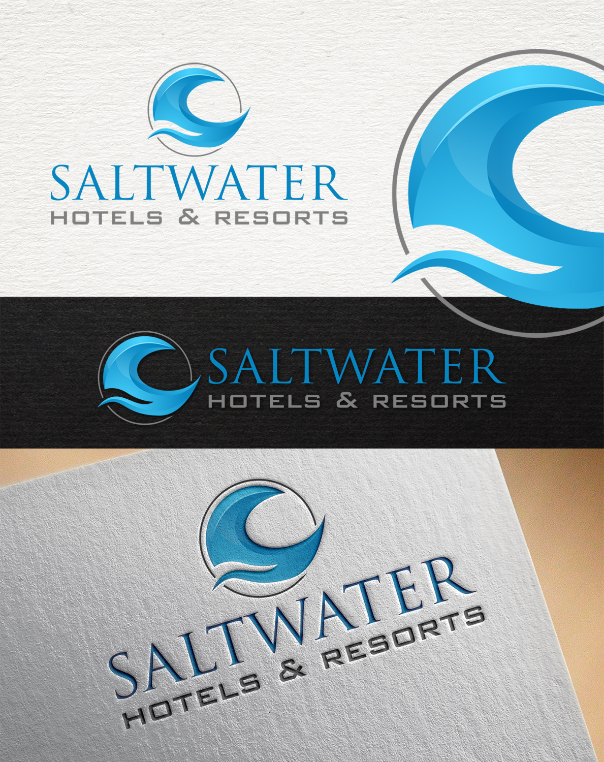 Logo Design by fpcanicosa for Saltwater Hotels and Resorts | Design #12791315