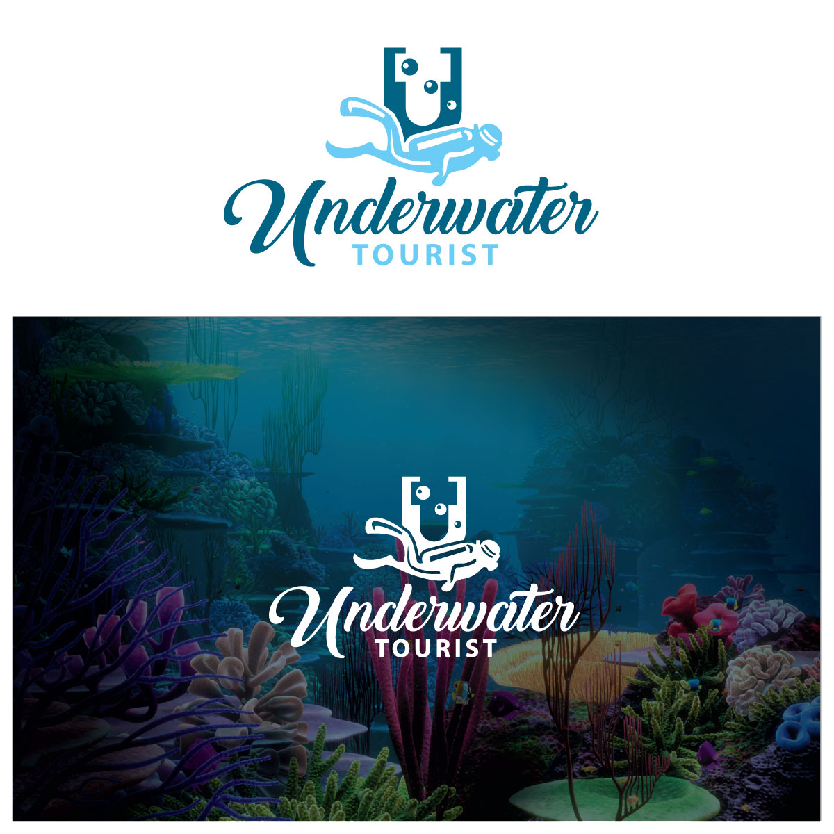 Logo Design by Graphic Bricks for Underwater Tourist  | Design #12981529