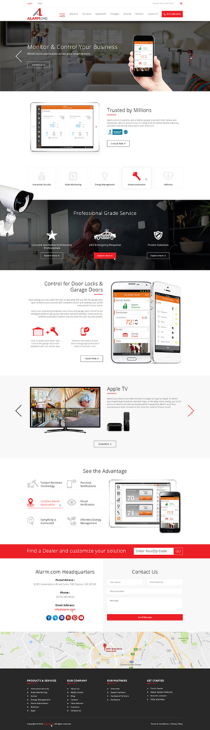 AlarmOne website design #1 alarm company in Arizona and California  | Web Design by Ved Web Services