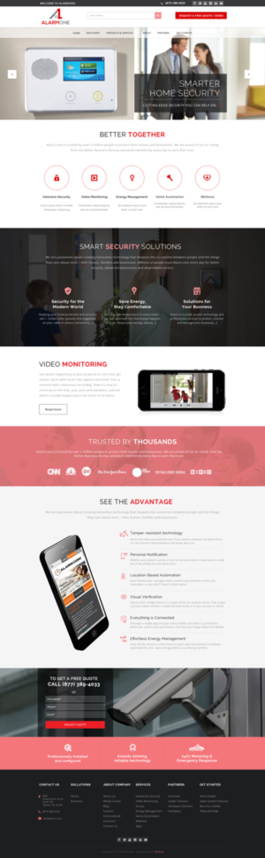 AlarmOne website design #1 alarm company in Arizona and California  | Web Design by Da Miracle