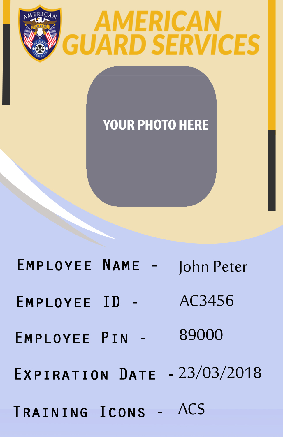 Bold Serious Security Guard Name Card Design For A Company By Kowzi Design 12837475