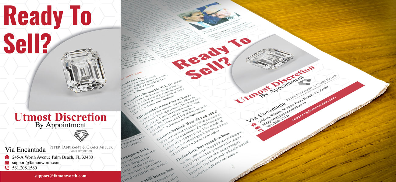 Newspaper Ad Design by Impressive Sol for Fam on Worth, LLC | Design #12799955