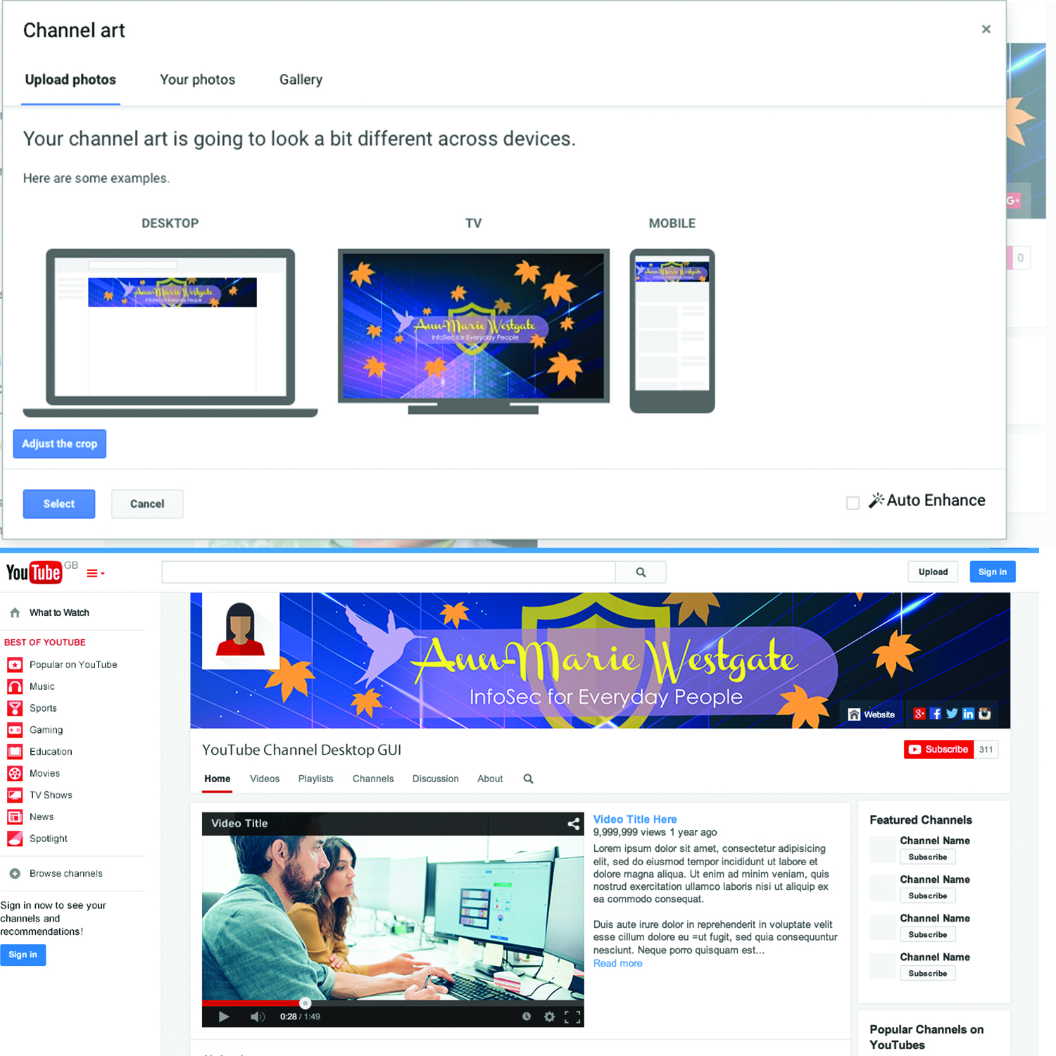 YouTube Design by Sufisa for this project | Design #12833630