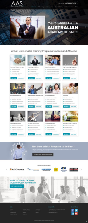 Online sales training purchasing page