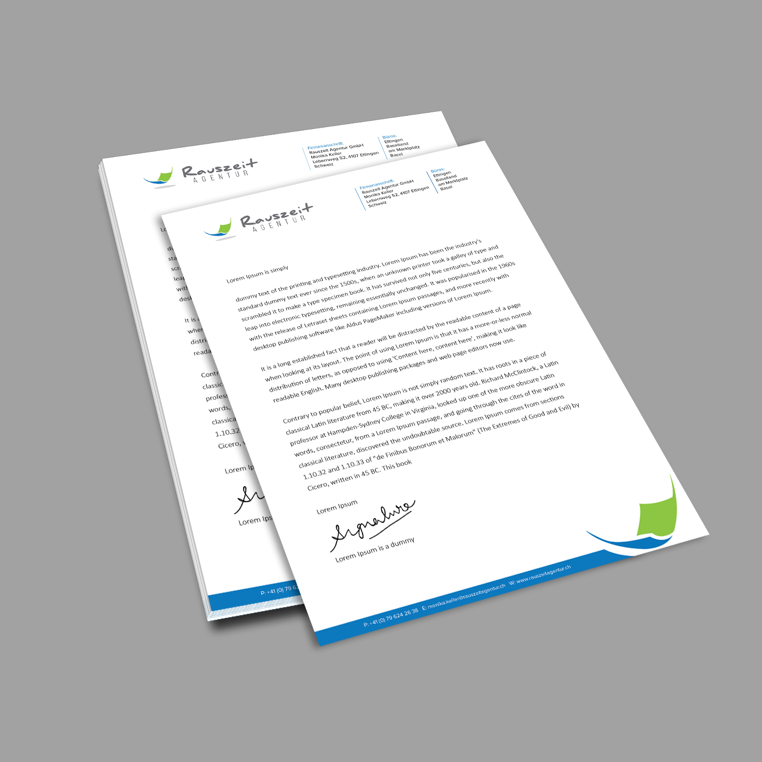 Letterhead Design by kousik for Rauszeit Agentur GmbH | Design #12810983