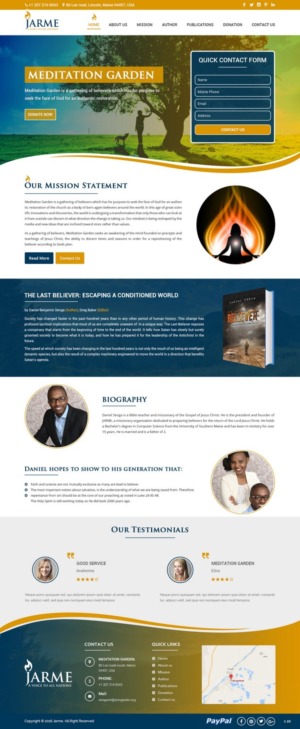 Web Design by pb for Meditation Garden | Design: #12810003