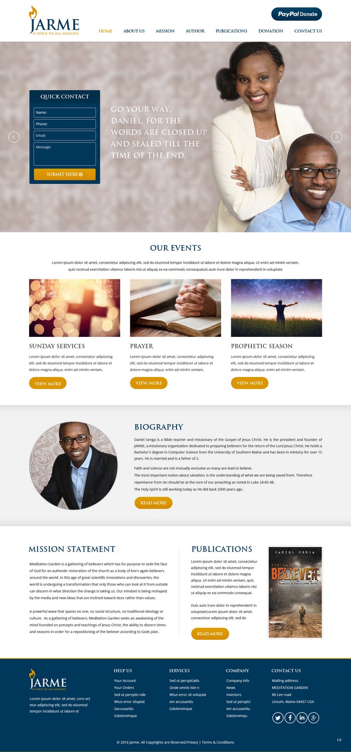Web Design by pb for Meditation Garden | Design #12810008