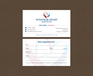 Stationery Design by Brand aid for Windsor Heart Institute | Design: #12817933