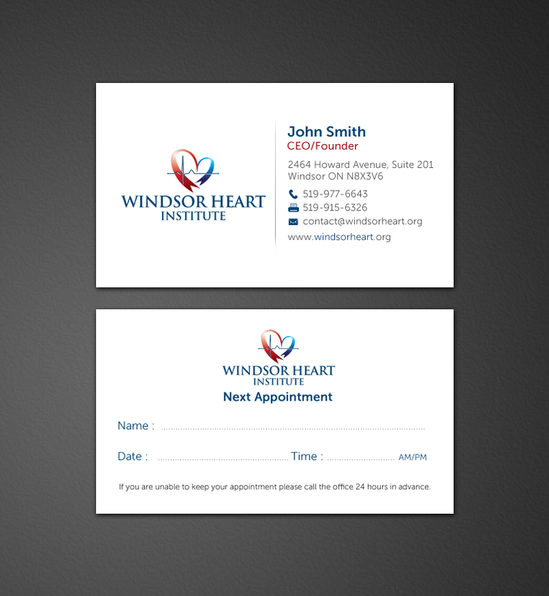 Stationery Design by chandrayaan.creative for Windsor Heart Institute | Design #12815469