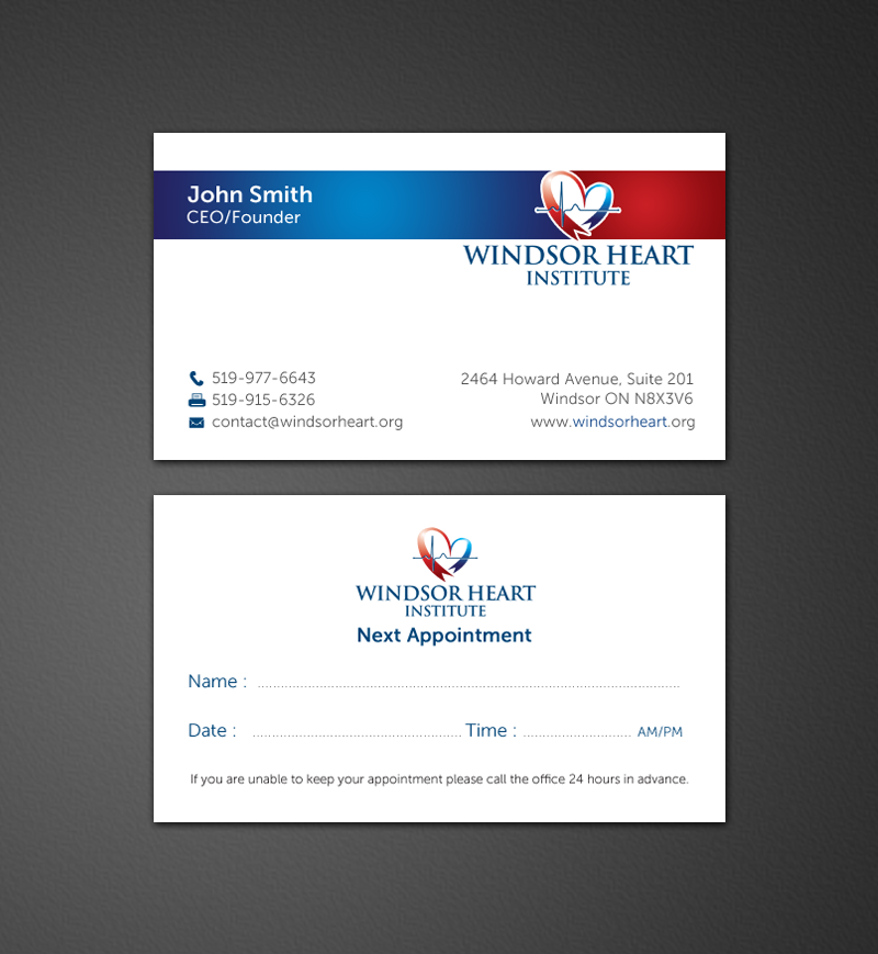 Design de Papeterie par chandrayaan.creative pour Windsor Heart Institute | Design #12815484