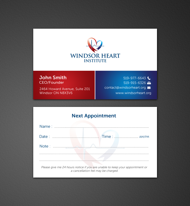 Stationery Design by chandrayaan.creative for Windsor Heart Institute | Design #12815486