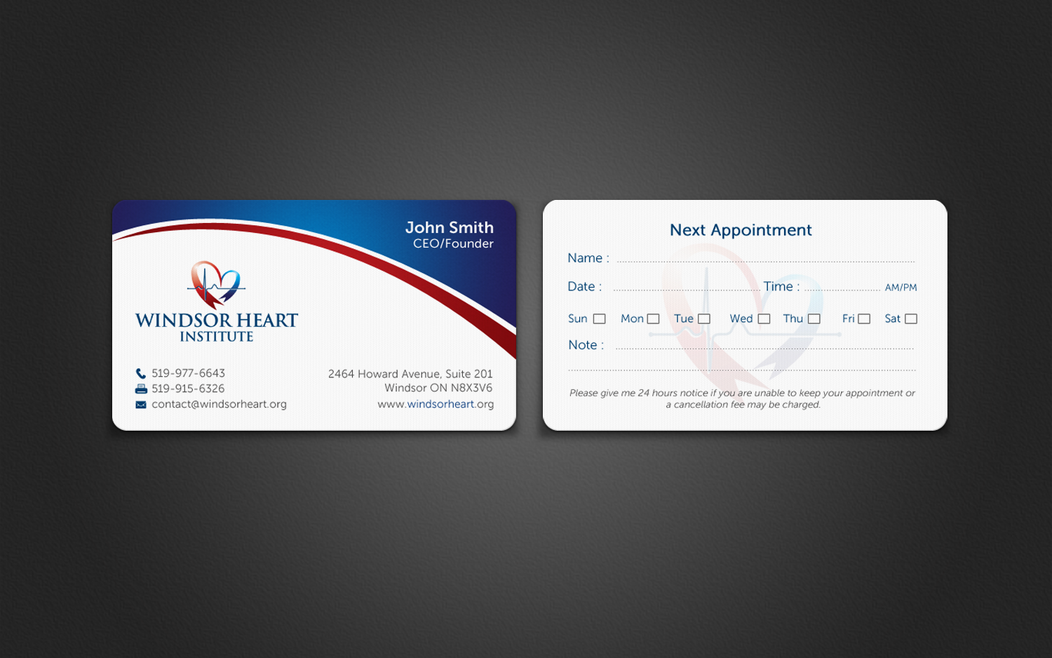 Stationery Design by chandrayaan.creative for Windsor Heart Institute | Design #12815492