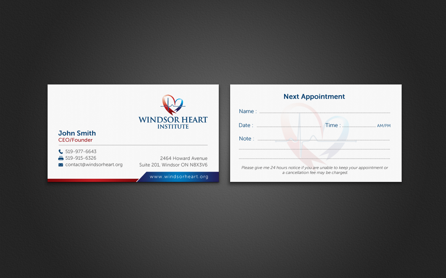 Design de Papeterie par chandrayaan.creative pour Windsor Heart Institute | Design #12815501