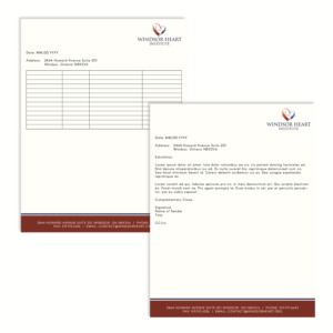 Stationery Design by january_vogel for Windsor Heart Institute | Design: #12812492