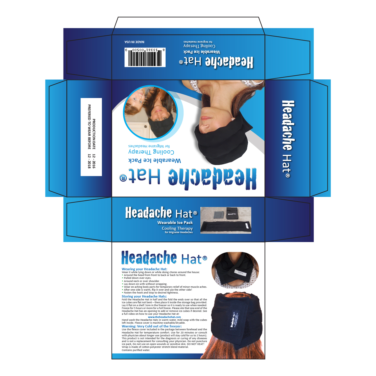 Diseño de Empaque por AccuSource para Weight Loss Image & Lifestyle, LLC (DBA Headache Hat) | Diseño #12829021