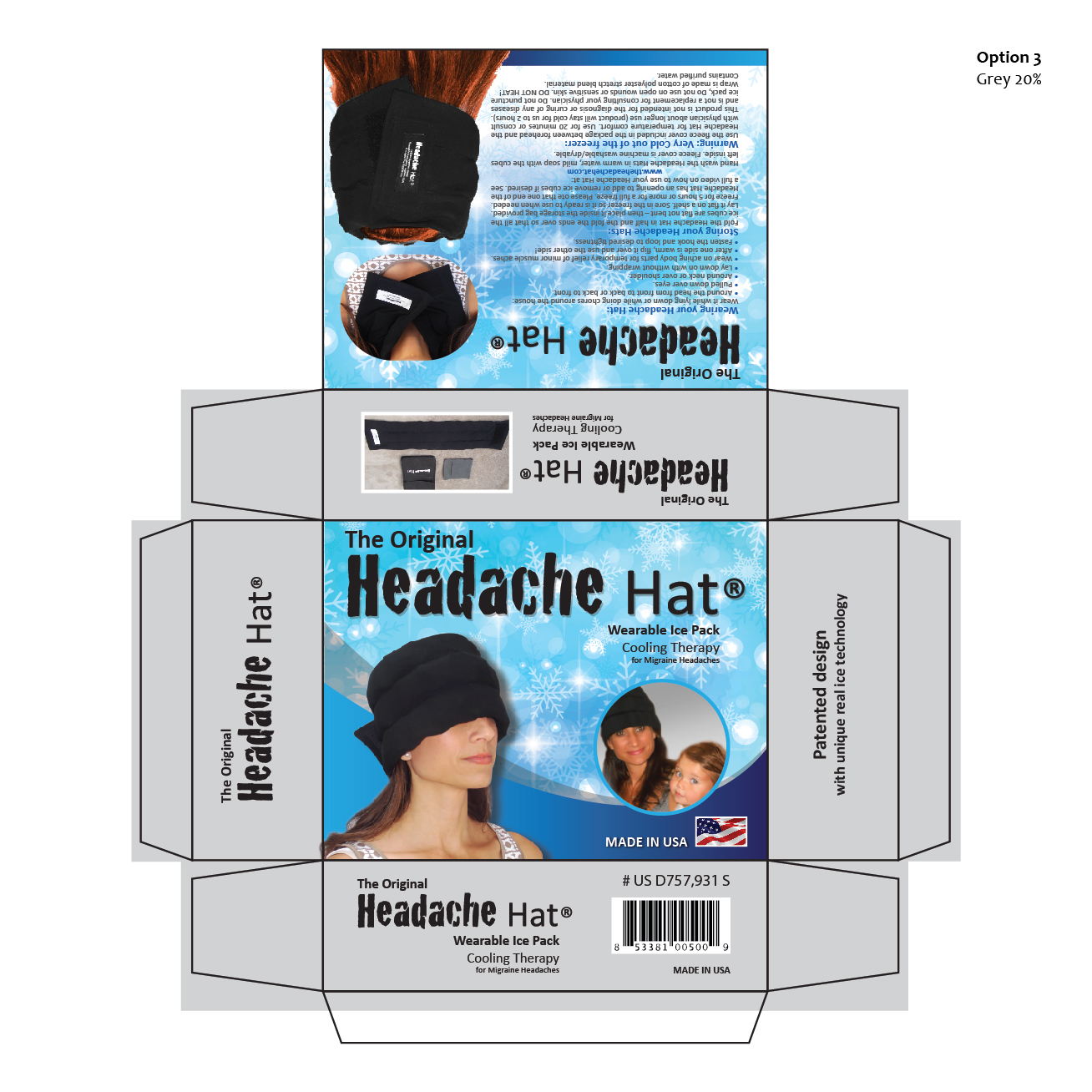 Diseño de Empaque por AccuSource para Weight Loss Image & Lifestyle, LLC (DBA Headache Hat) | Diseño #12887439
