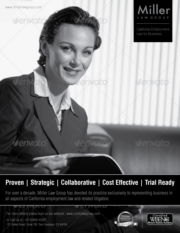 Advertisement Design by Biswajit for Miller Law Group | Design #526347